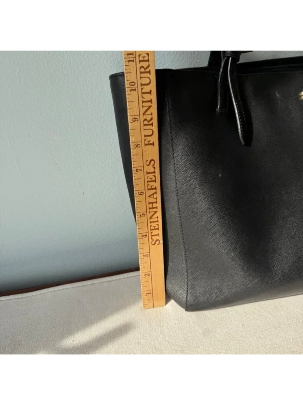 Tory Burch Women's Shoulder Bag Black Saffiano Leather Tote Handbag York Buckle